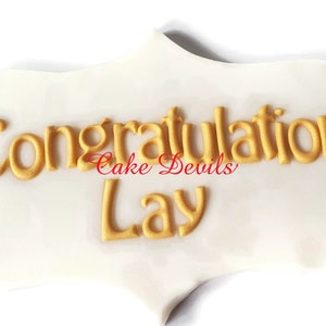 Graduation Fondant Cake Toppers, Graduation Cap, Congratulations Plaque, and Diploma Cake Decorations, Handmade for a Graduation Party image 3