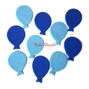 Fondant Balloon Cupcake Toppers, Handmade Edible Sugar Balloon Cake Decorations for birthday party, Baby Shower, Graduation and more!