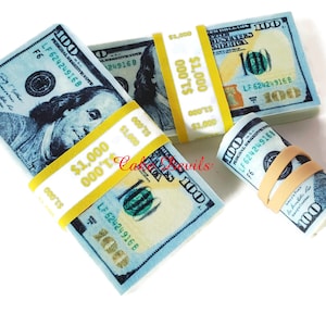 Blue Face 100 Dollar Bills EDIBLE Cake Images, Birthday Bills Cake, 100  Dollar Bills Cake, Money Cake, Money Decals for Cake, Edible Money