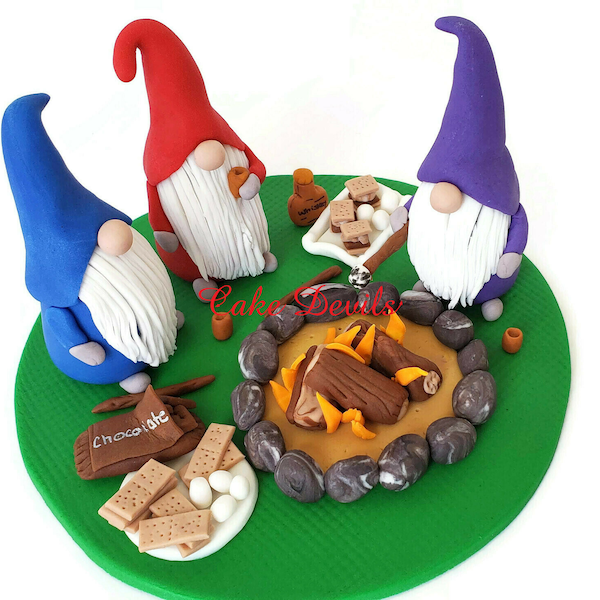 Gnome Cake Toppers Etsy