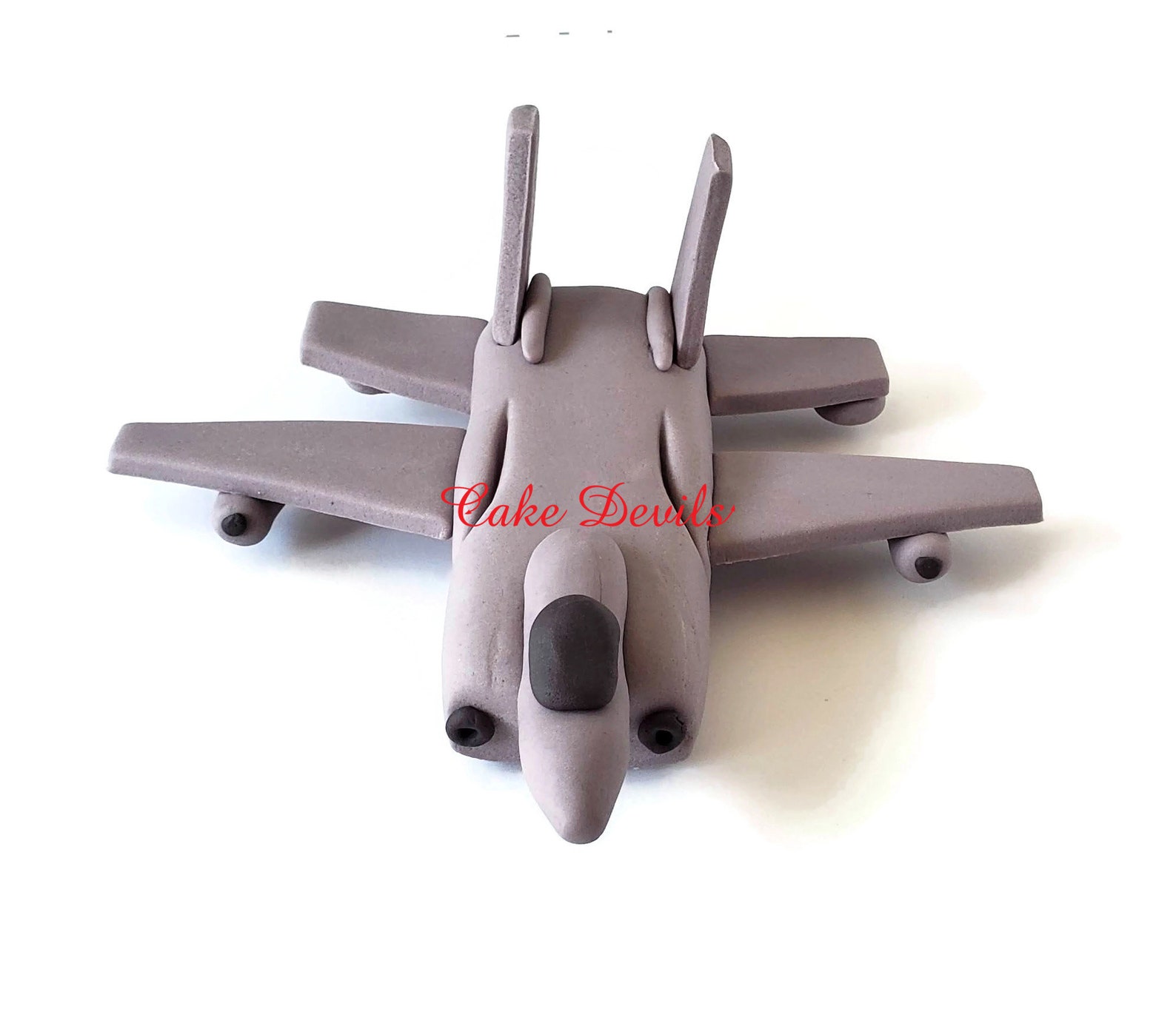 Fondant Fighter Jet Cake Topper Fighter Plane Military Etsy