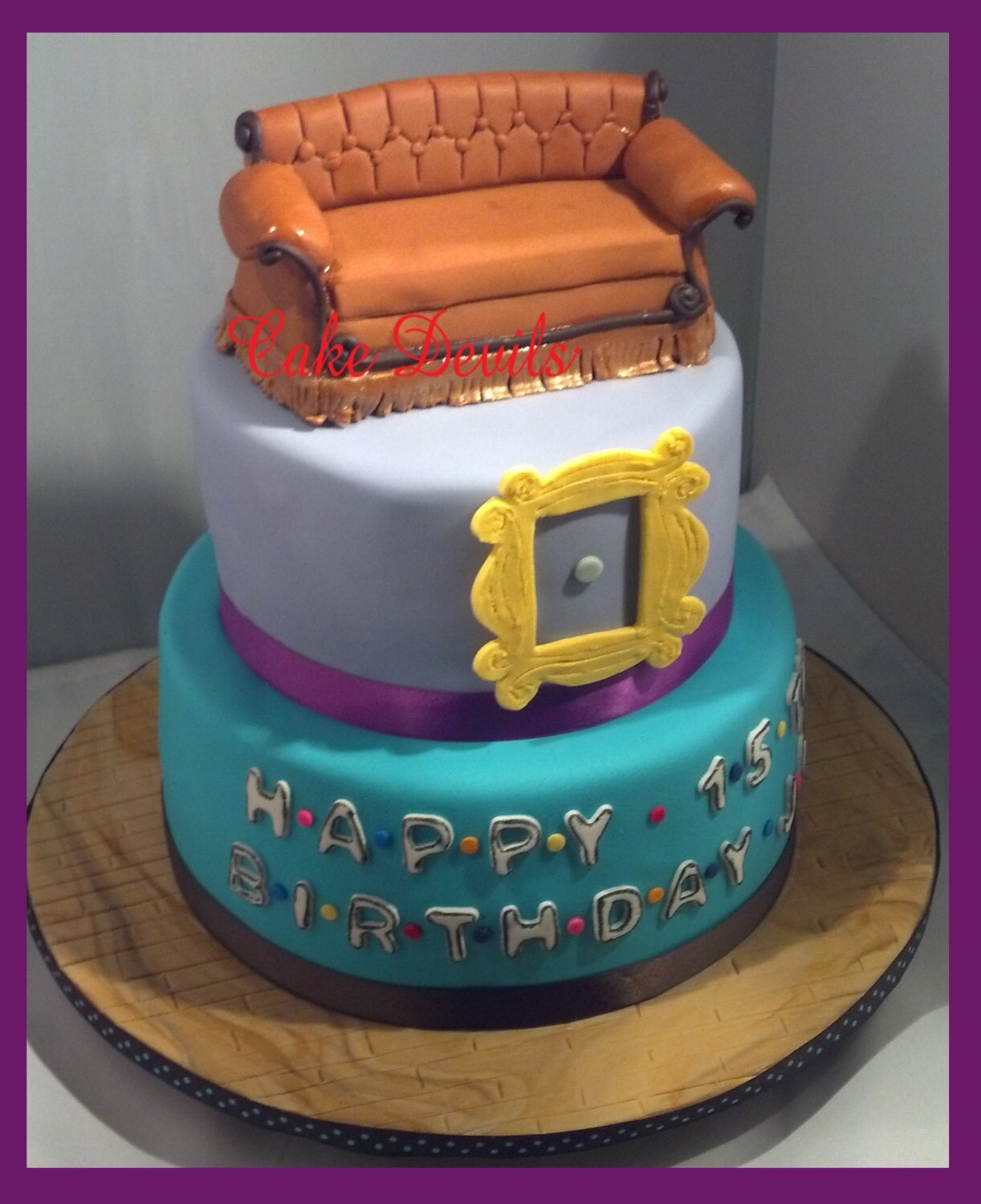Friends Couch Cake Topper Kit Fondant Handmade Edible