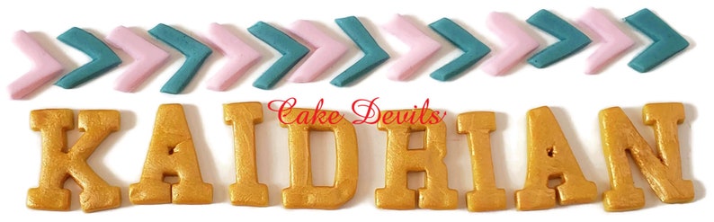 Fondant Letters, Handmade Edible fondant Collegiate Letters cake toppers, perfect for Cake Decoration, Cake Pops, Cupcakes, College font image 4