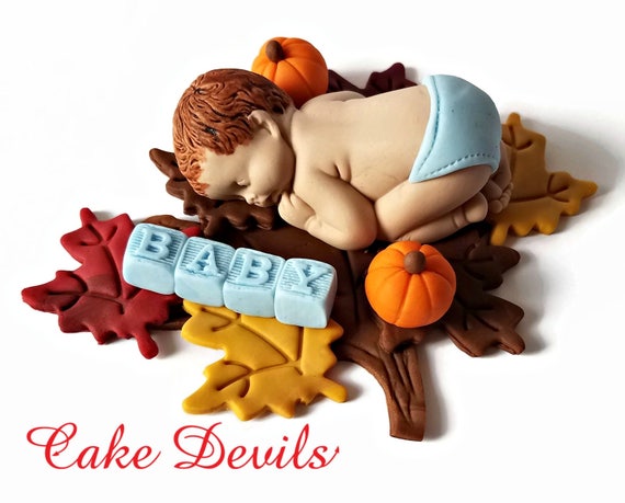 all Handmade with a Fondant Sleeping Baby in a Basket Picnic Baby Shower Cake Topper all Handmade with a Fondant Sleeping Baby in a Basket Picnic Baby Shower Cake Topper