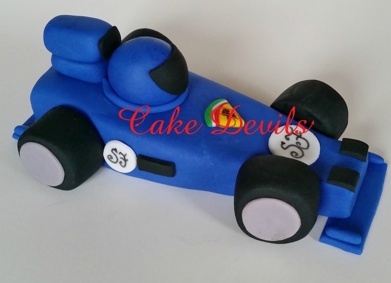 Race Car Fondant Cake Topper Handmade Edible Sports Car Cake Etsy