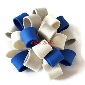 Fondant Bow Cake Topper, Big Ribbon Loop Bow perfect for a Gift Box Cake, Birthday Present Big Bow Cake Decoration, Handmade Bows
