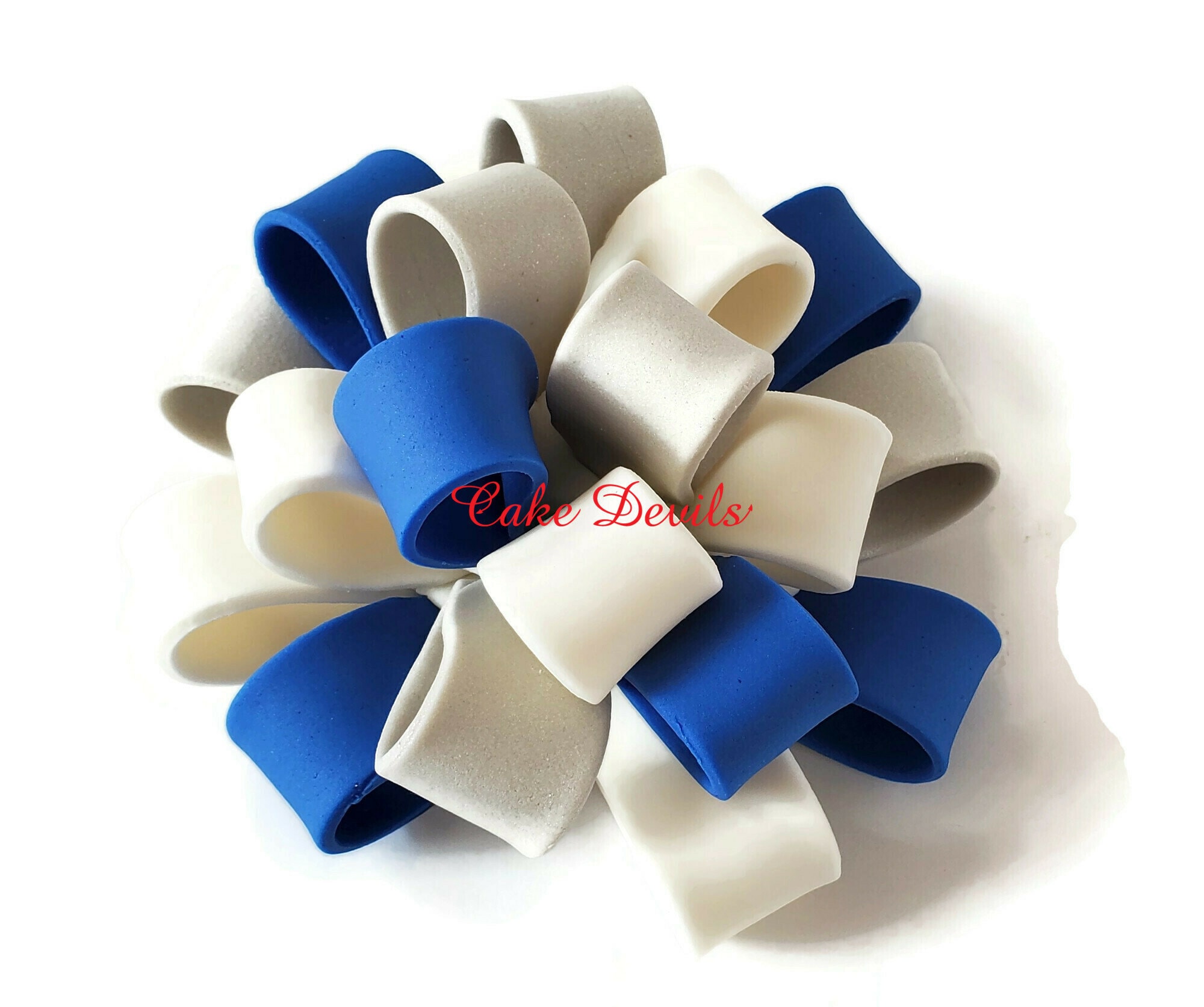 Fondant Bow Cake Topper Big Ribbon Loop Bow Perfect for a Etsy