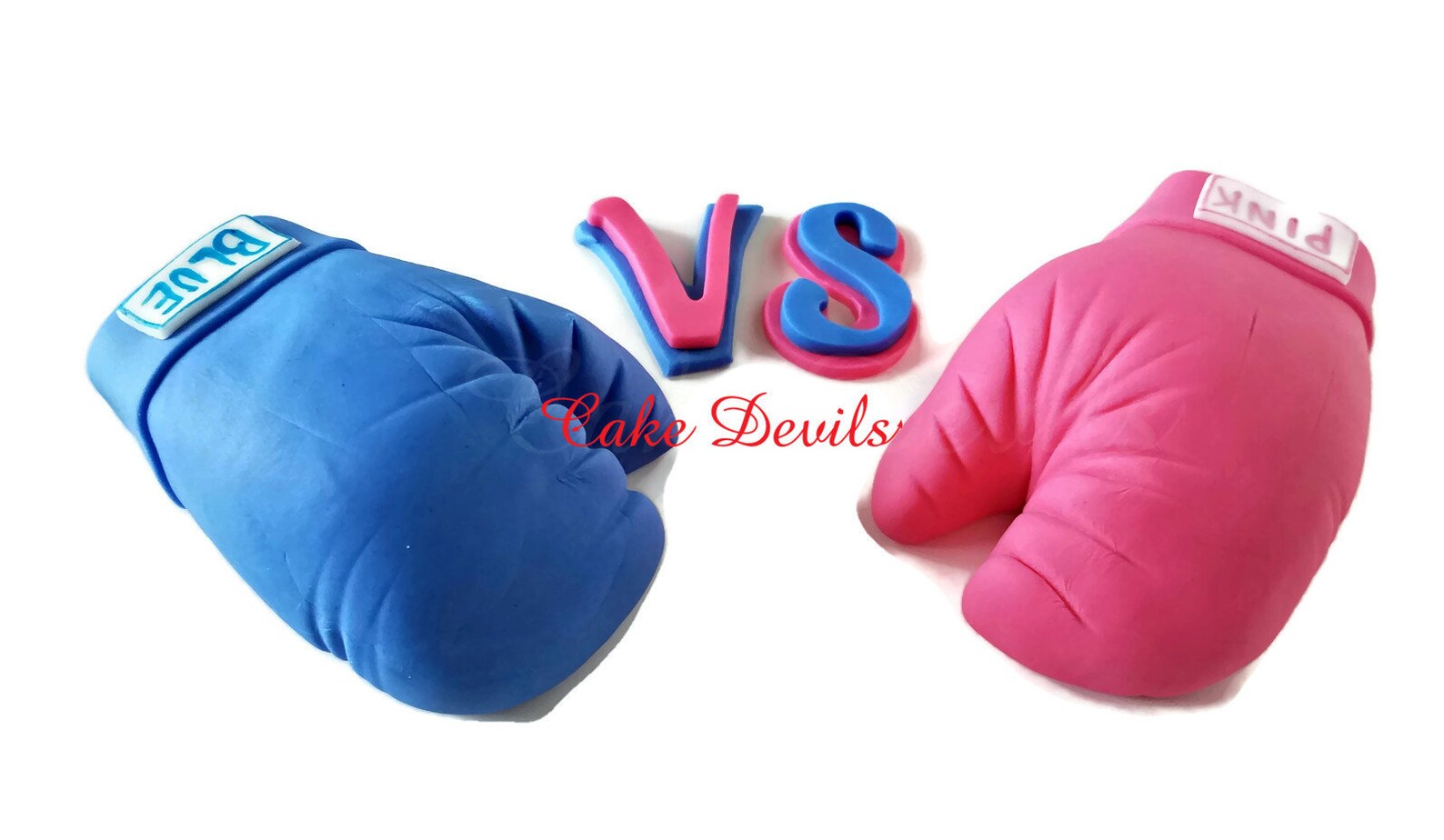 Gender Reveal Boxing Gloves Cake Topper Pink vs Blue Gender Etsy