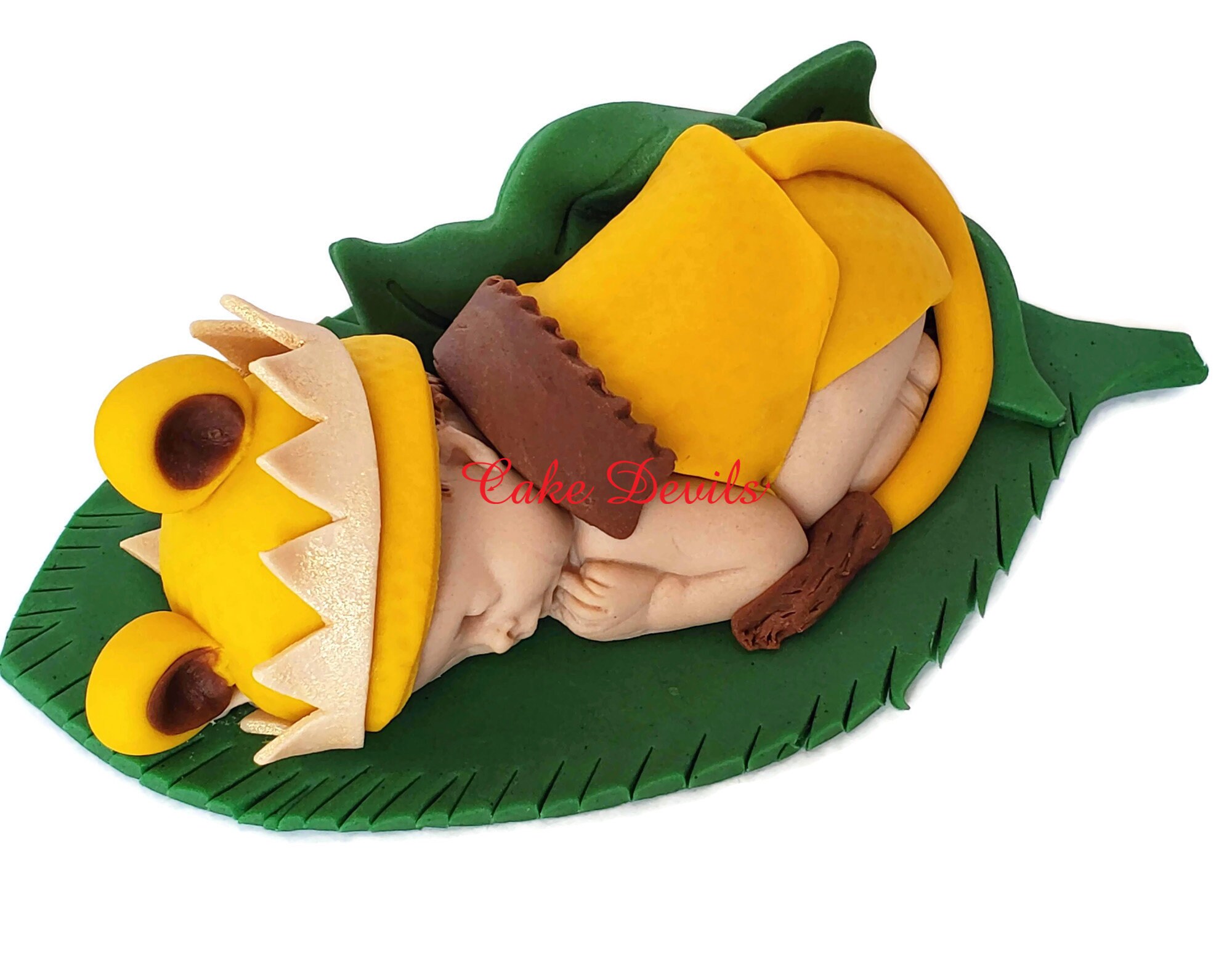 Lion Baby Shower Cake Topper Fondant Sleeping Baby King Of Etsy