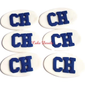 Fondant Letters, Handmade Edible fondant Collegiate Letters cake toppers, perfect for Cake Decoration, Cake Pops, Cupcakes, College font image 3