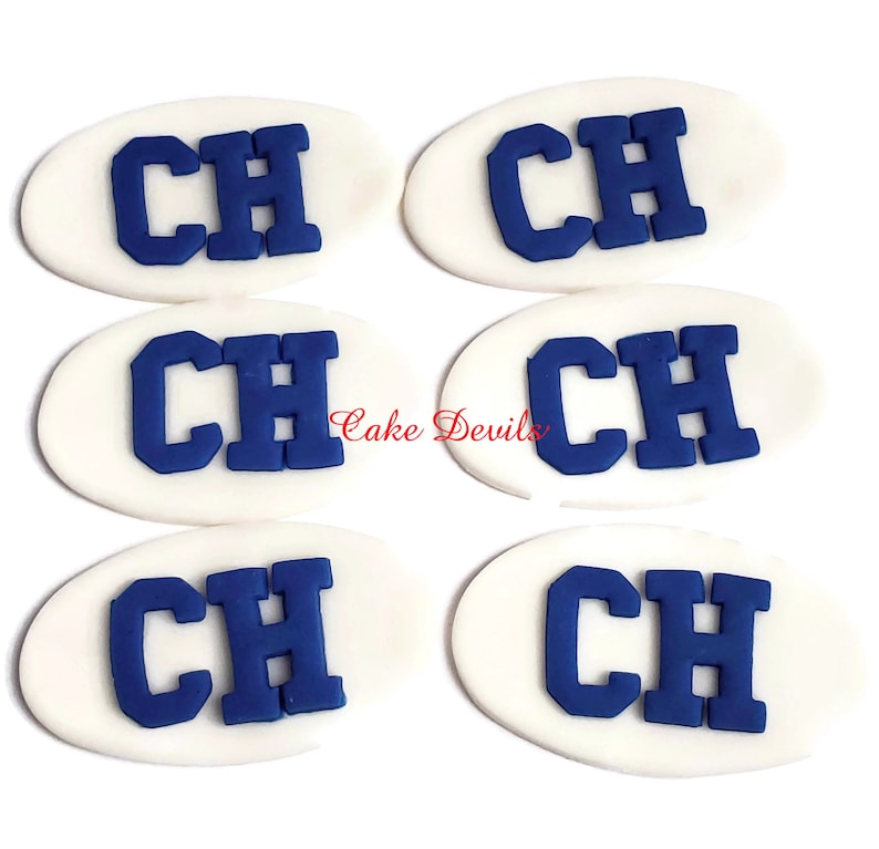 Fondant Letters, Handmade Edible fondant Collegiate Letters cake toppers, perfect for Cake Decoration, Cake Pops, Cupcakes, College font image 3