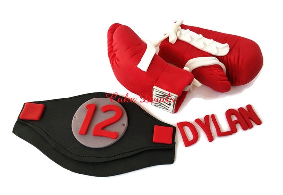 Gants De Boxe Gateau Topper Ceinture De Boxe Et Des Gants Etsy France