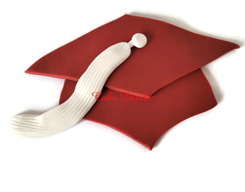 Flat Graduation Cap Cake Topper, Mortar Board and Diploma Cake ...