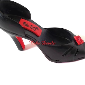 High Heel Cake Topper, Stiletto Cake Topper, Fondant Shoe, Sugar Paste High Heel, Shoe Cake Decoration