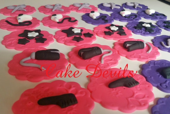 Hairdresser Cupcake Toppers Hair Stylist Fondant Cupcake Toppers