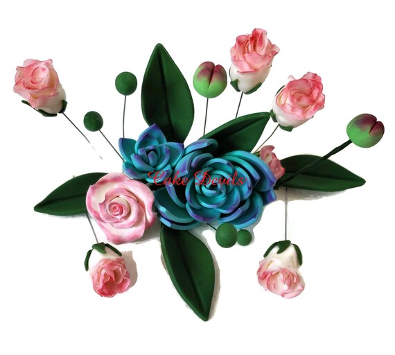 Rose Cake Flowers/Gum Paste Flowers/Rose Flowers/Rose Toppers/Rose Sprays 