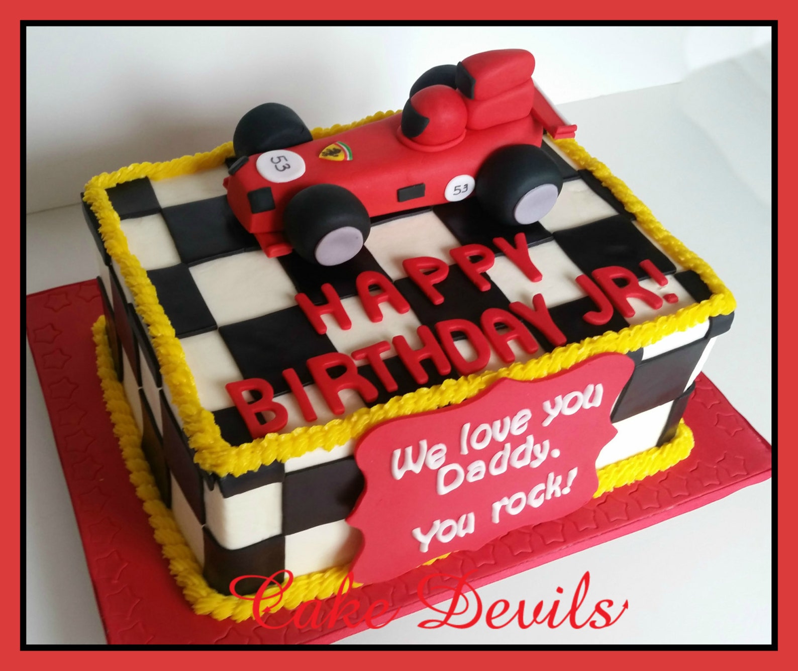 Race Car Fondant Cake Topper Handmade Edible Sports Car Cake Etsy
