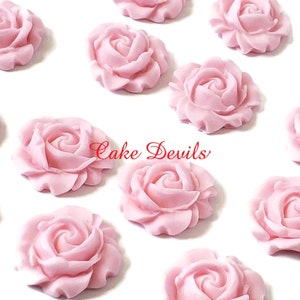 Fondant Rose sugar Flowers, Edible RosesFlowers, Flower Cupcake Toppers, Floral Cake Decorations, Roses, Bridal Shower Sugar Flowers, cake