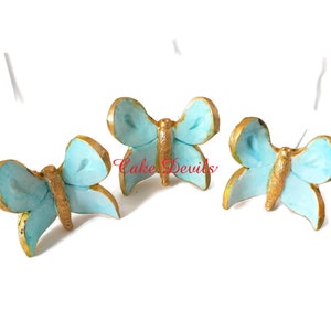 Butterfly Cake Decorations, Fondant Butterflies on wires, Butterfly Cake Toppers, Butterfly CupCake Toppers, Handmade Edible