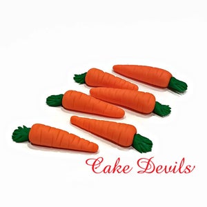Apple Cupcake Toppers, Carrot Cake Decorations, Fondant Garden Party ...