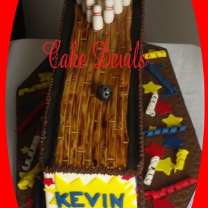 Bowling Cake Toppers - Fondant Bowling Theme Cake Topper Kit- Handmade ...