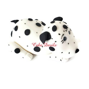 Fondant Dalmatian Dog Cake Topper, Dalmatian Cake Decorations, Dog Cake topper, Handmade