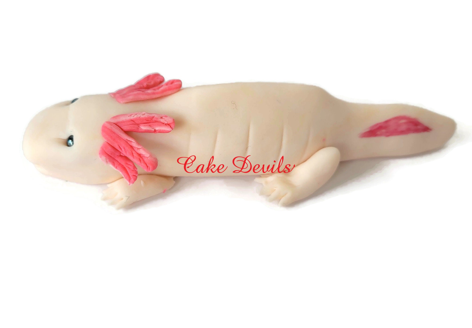 Fondant Axolotl Cupcake Topper Fondant Axolotl Fondant Salamander Fondant  Reptile Axolotl Cake Axolotl Birthday Axolotl Theme 
