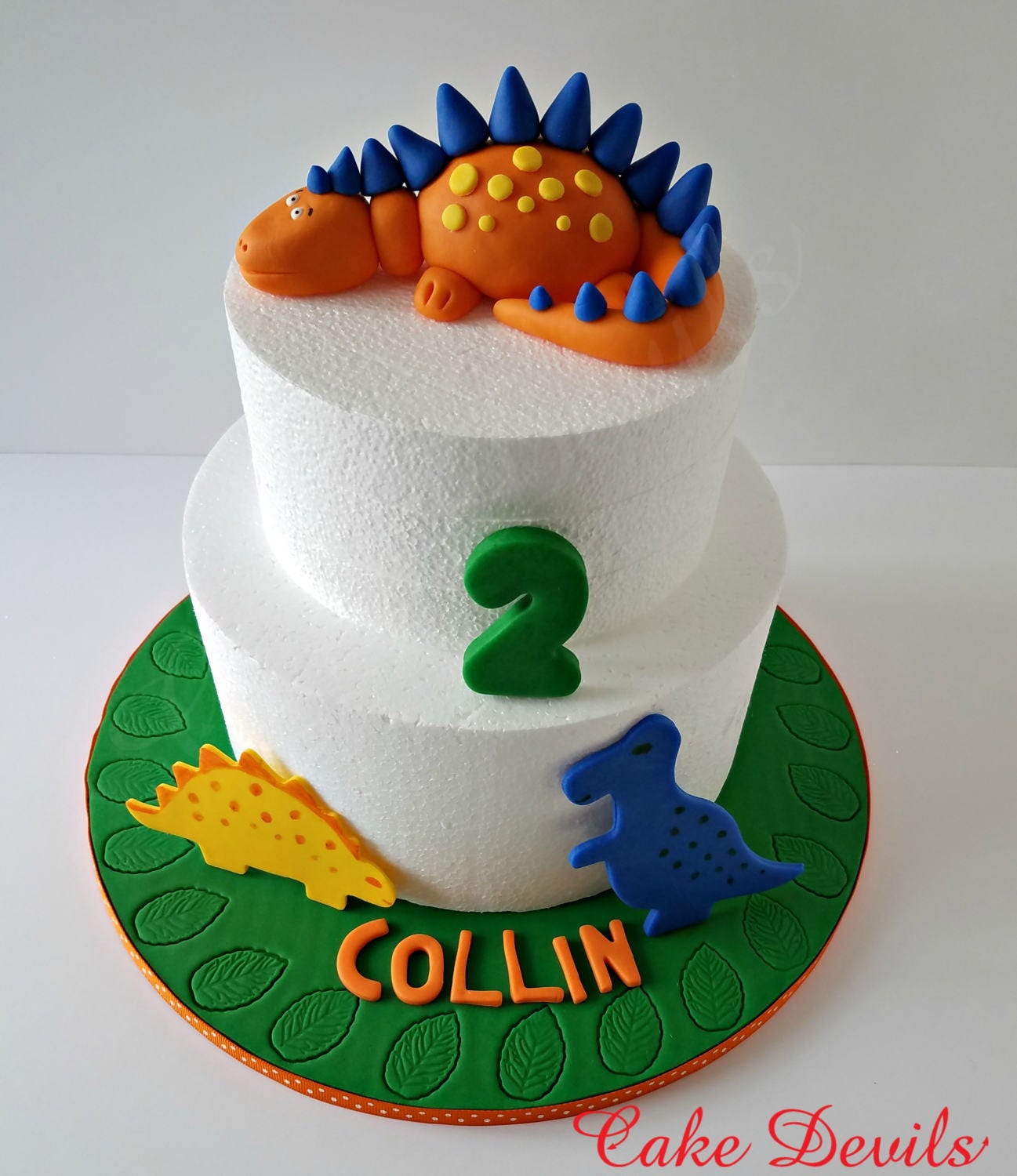 Dinosaur Edible Cake Topper Cupcake Topper Set of  6  Fondant Handmade 