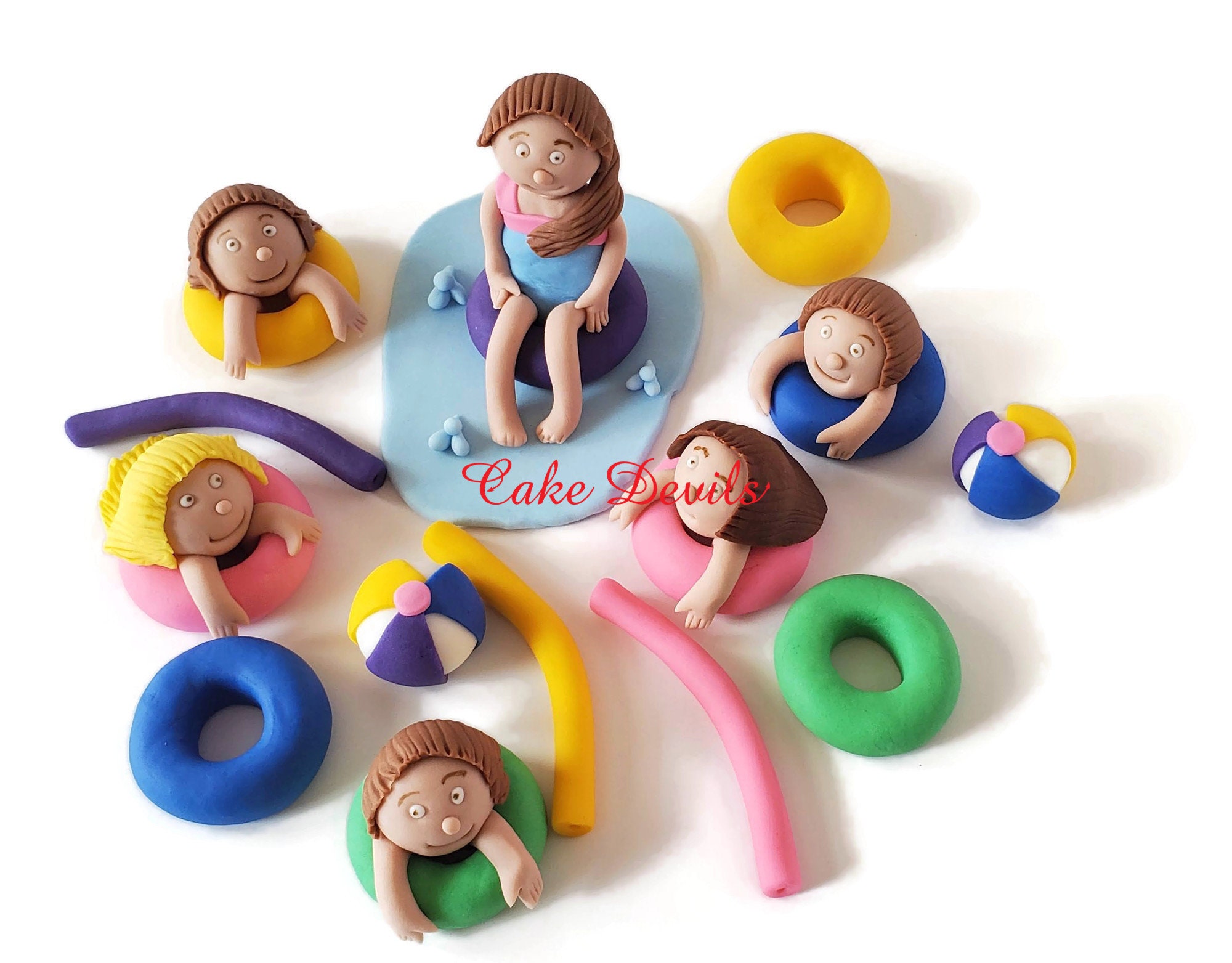 Pool Party Cubs - Cake Topper from @SofisCorner_Crafts