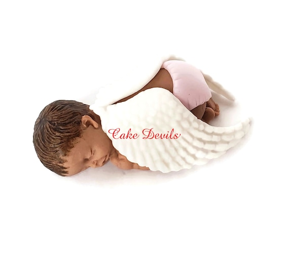 Angel Baby Cake Topper Fondant Angel Baby Shower Angel Cake Etsy España