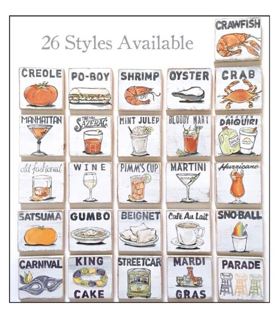 Painting Acrylic wedding gift home bar French 75 wood sign Cocktail