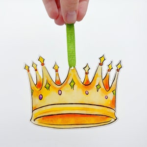Carnival Crown Acrylic Ornament - Home Malone, Made In Louisiana, New Orleans Mardi Gras Tree, Wholesale, NOLA, King & Queen, Fat Tuesday
