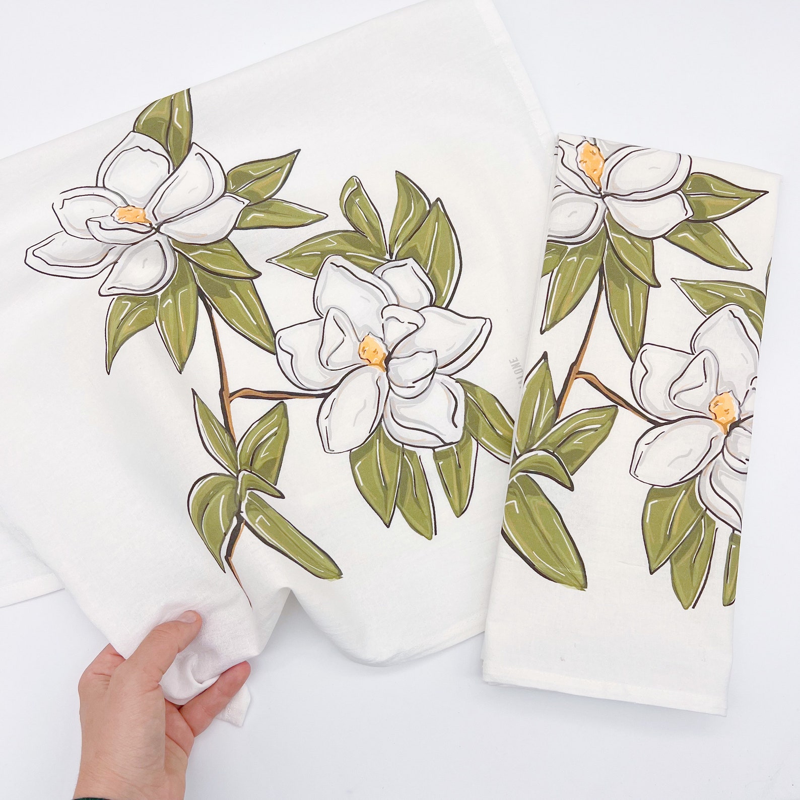 Magnolia Dish Towel: New Orleans Art, Local Life Linens, Home Malone ...
