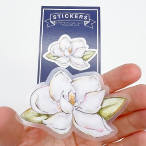 Southern Magnolia Sticker - Home Malone New Orleans, summer magnolia, southern sticker, white flower, pretty sticker