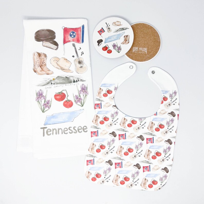 Home Malone Tennessee Icons Tea Towel