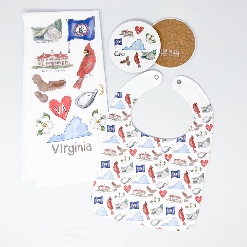 Home Malone Virginia Icons Coaster - Thumbnail 4