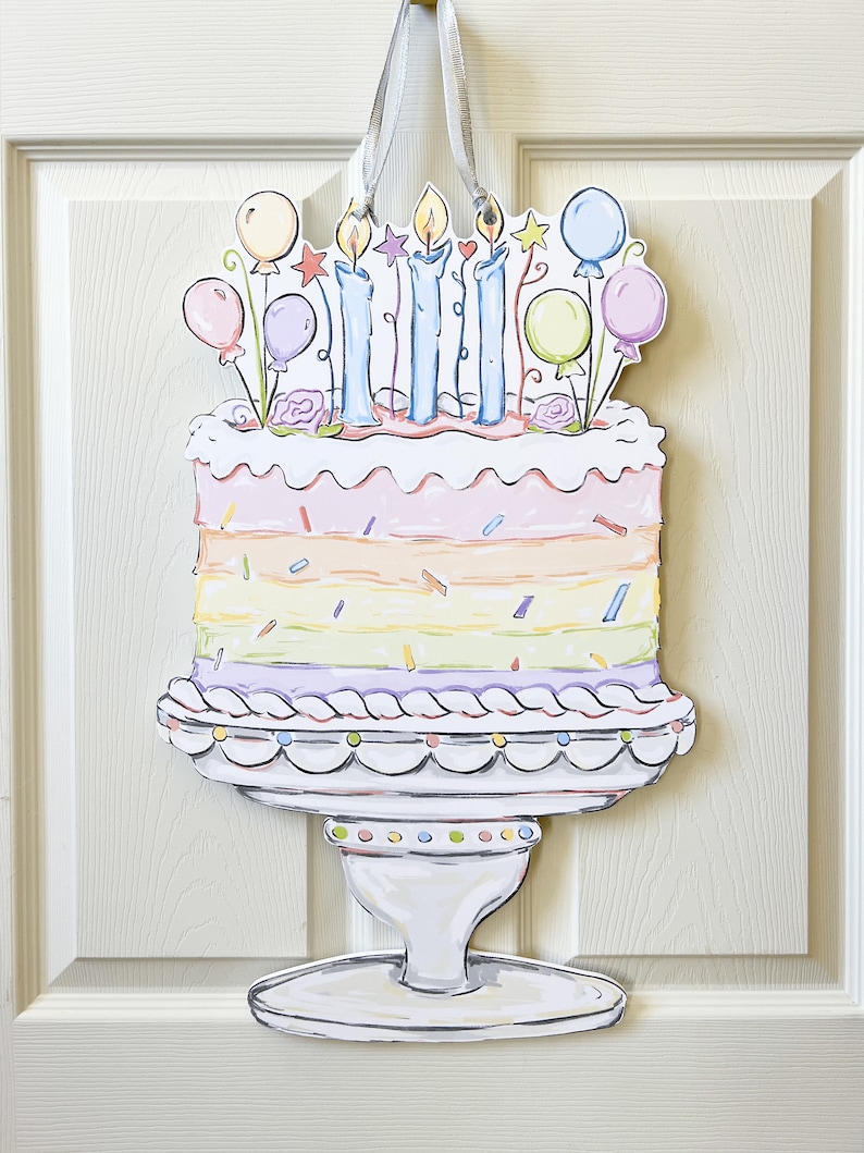 Home Malone Birthday Cake Door Hanger
