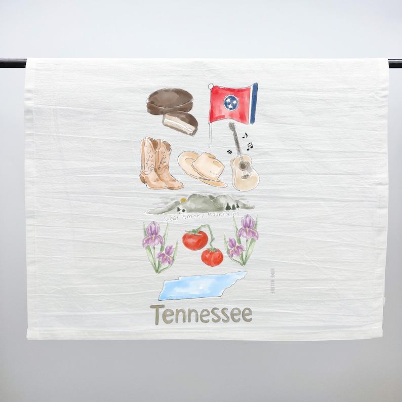 Home Malone Tennessee Icons Tea Towel - Thumbnail 2
