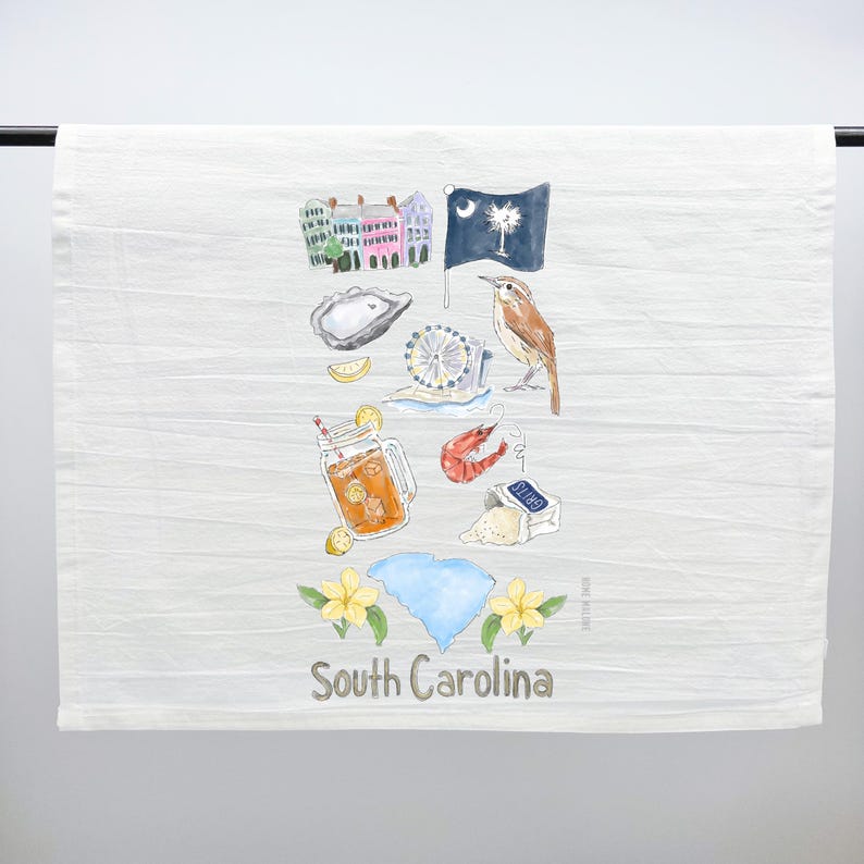 South Carolina Icons Tea Towel - Thumbnail 3