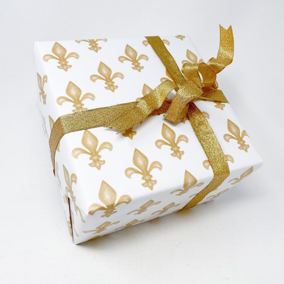 Gold Fleur De Lis Wrapping Paper Sheets Home Malone, Wedding and Baby  Shower Gift Wrap, Pretty, Louisiana Gifts, New Orleans, NOLA Art 