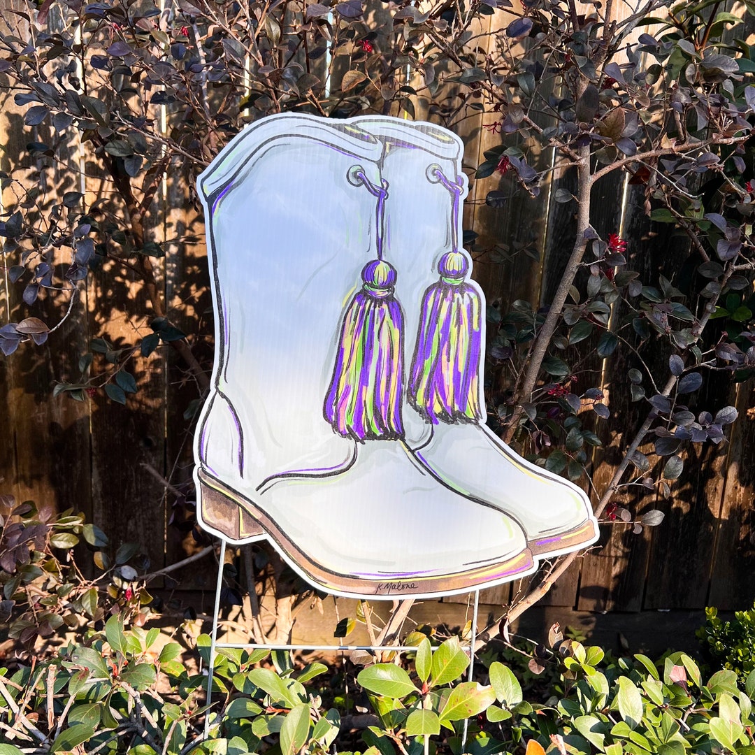 Majorette Marching Boots Yard Sign Home Malone New Orleans, Mardi Gras