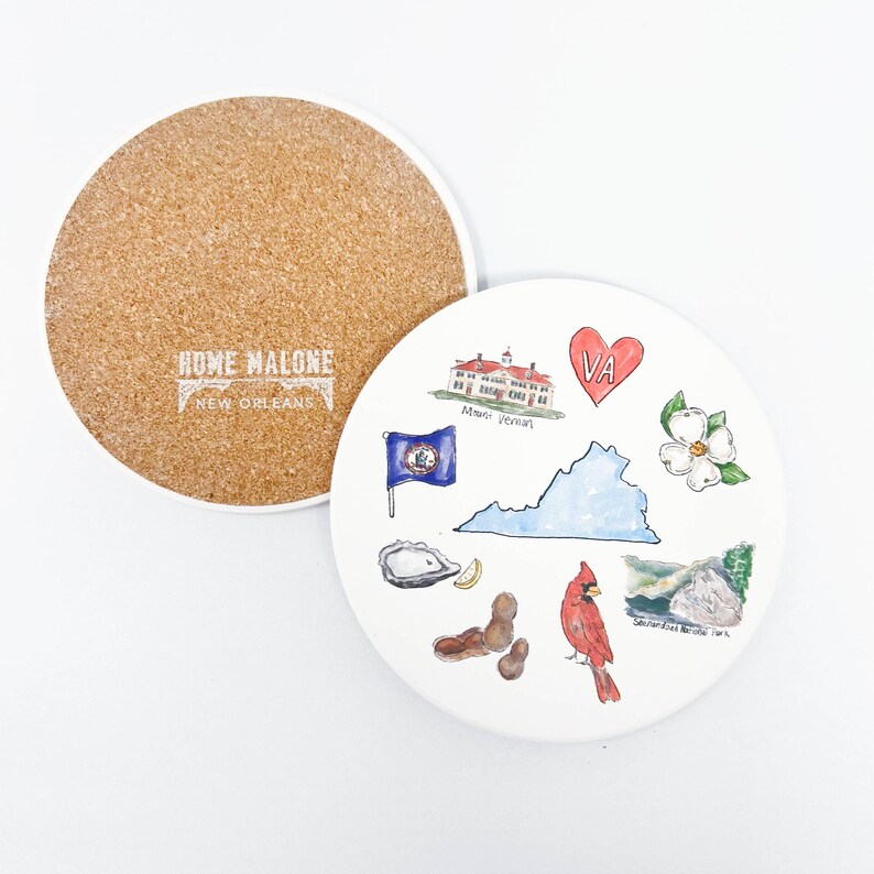 Home Malone Virginia Icons Coaster - Thumbnail 2