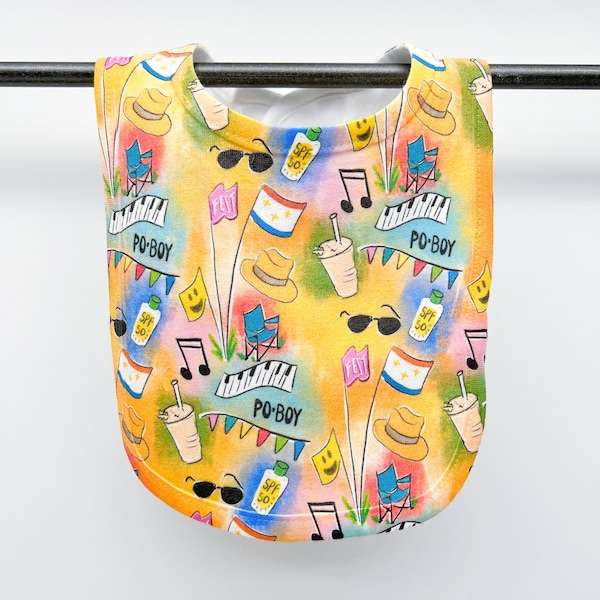 Jazz Fest Baby Bib- Home Malone, New Orleans, Baby Shower Gift, Cute, NOLA Baby Gender Neutral, Fest Baby, Spring Baby