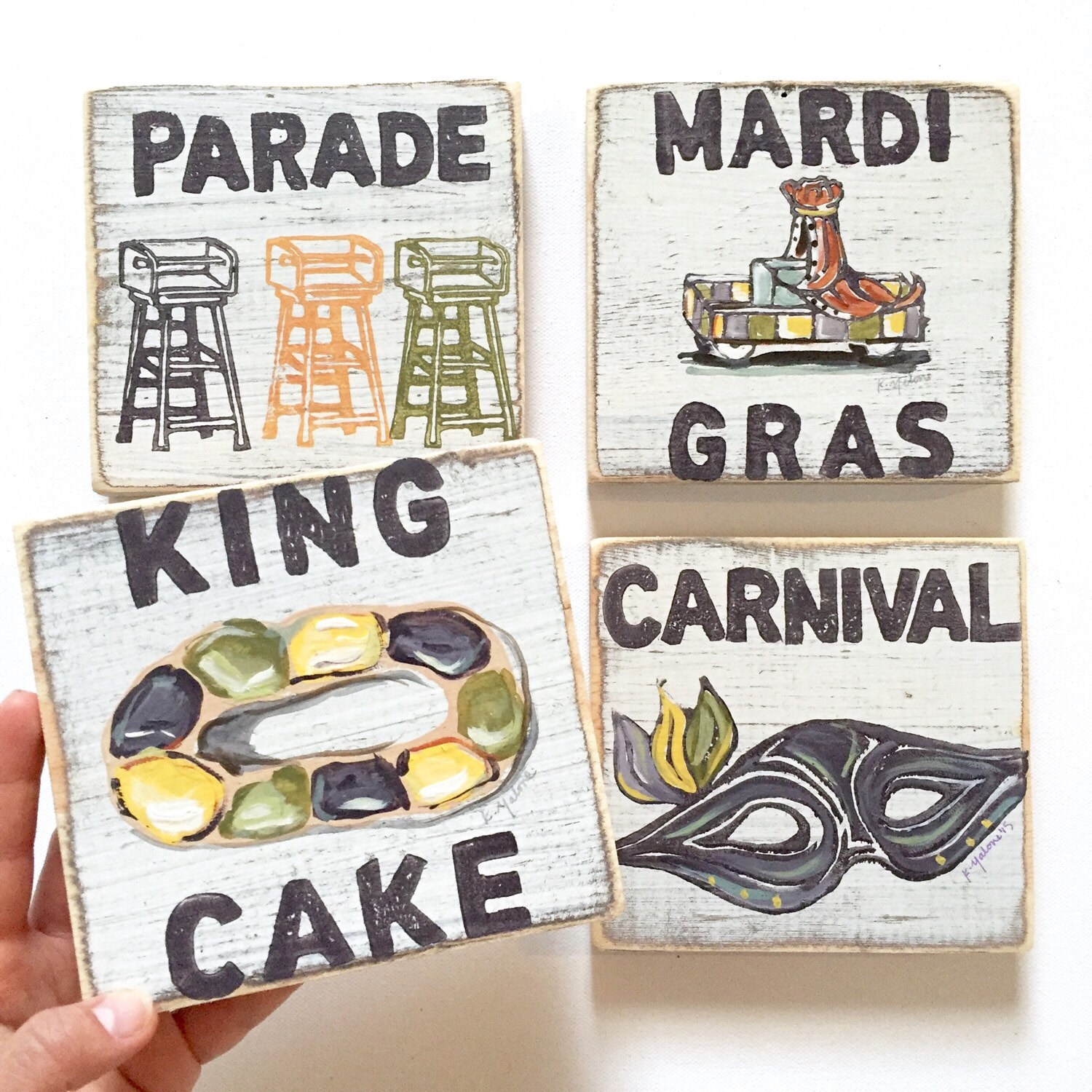 Desfile: Signo de madera Arte mardi Gras Regalo Debutante | Etsy