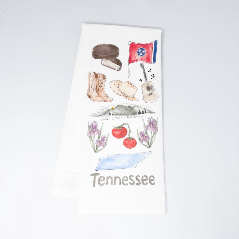 Home Malone Tennessee Icons Tea Towel - Thumbnail 3