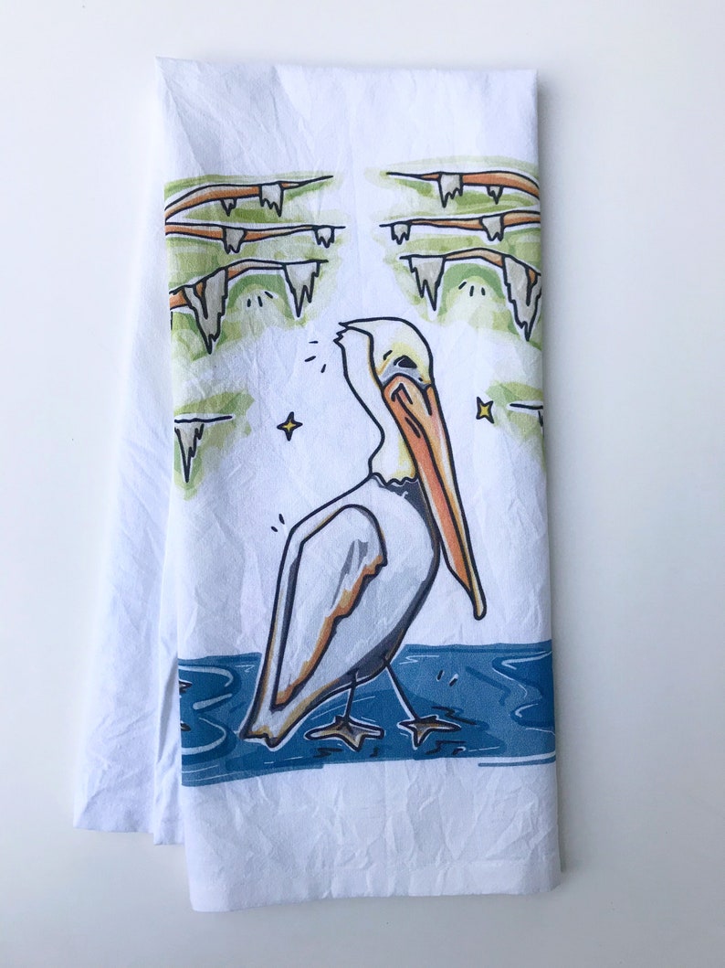 Pelican Towel New Orleans Dish Towels Local Life Linens Etsy