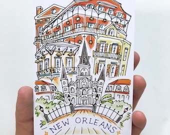 New Orleans Magnet - French Quarter, St. Louis Cathedral, Architecture, Fridge Magnets, Housewarming Gift, Corporate Gift, NOLA, Home Malone