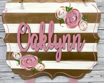Bow holder, hair bow holder, hand painted bow holder, hand painted hair bow holder, bow, bows, hair bows, personalized, monogram