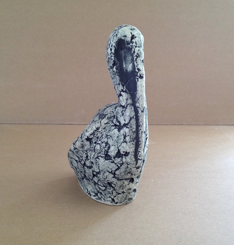 Vintage Signed Clay Sculpture of Pelican by Artist Stan Etsy