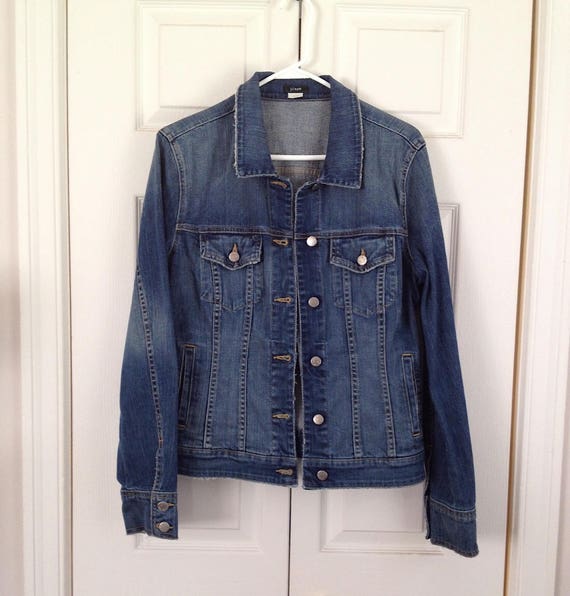 Vintage J. Crew Denim Jacket Jean Jacket For Women | Etsy